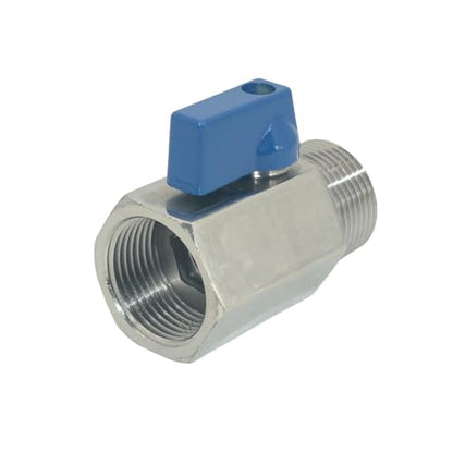VARMHUS Pack of 2 304 Stainless Steel NPT Mini Ball Valve, Female x Male Thread Shut Off Valve for Water, Oil and Gas (3/4inch) - size: 3/4inch