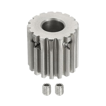 uxcell 1 Mod 17T Spur Gear 8mm Bore, 304 Stainless Steel Pinion Gear - size: 1 Mod 17T, 8mm