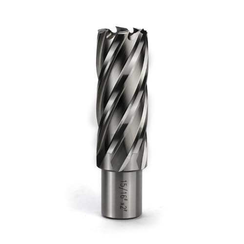 Annular Cutter JESTUOUS 3/4 Inch Weldon Shank 15/16 Cut Dia 2 Cut Depth