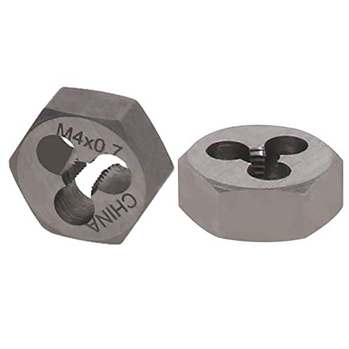Utoolmart Hex Rethreading Die, M4 x 0.7 Pitch, Carbon Steel Thread Die, Hex Rethreading Die Machine Thread Die, Hexagon Taper Pipe Die, 1 Pcs - size: M4×0.7 Standard Teeth
