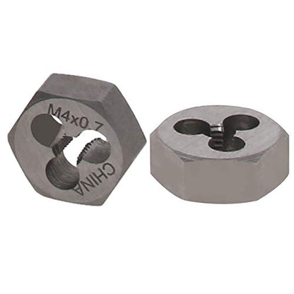 Utoolmart Hex Rethreading Die, M4 x 0.7 Pitch, Carbon Steel Thread Die, Hex Rethreading Die Machine Thread Die, Hexagon Taper Pipe Die, 1 Pcs - size: M4×0.7 Standard Teeth