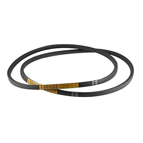 uxcell B48 V-Belts 48" Pitch Length, B-Section Rubber Drive Belt 2pcs - size: 48"