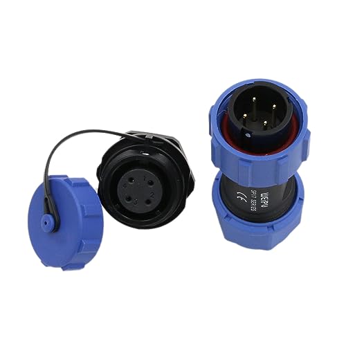SP17 4 Pin Connector Waterproof Aviation Circular 5A Male Female Cable Plug Chassis Socket for Outdoor Power Light Application - size: 4 pin 5A