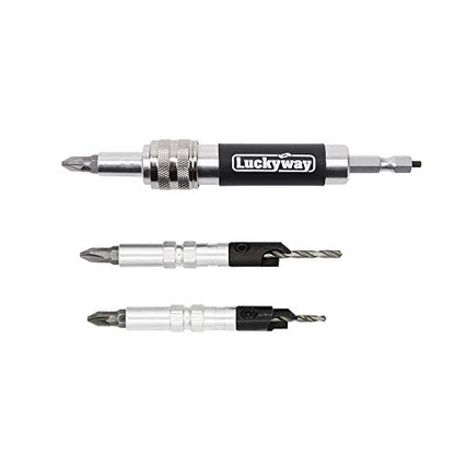 Luckyway 4-Piece Countersink Drill Bit Set #6, #8, #10 for Wood