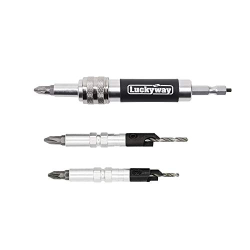 Luckyway 4-Piece Countersink Drill Bit Set #6, #8, #10 for Wood