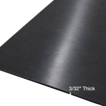 Nitrile Commercial Grade Rubber Sheet, Black, 60A, 0.093" x 36" x 36" - size: 36 x 36 x 0.093 in.