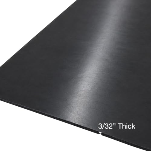 EPDM Rubber Sheet, Black, 60A, 0.093" x 36" x 36" - size: 36 x 36 x 0.093 in.