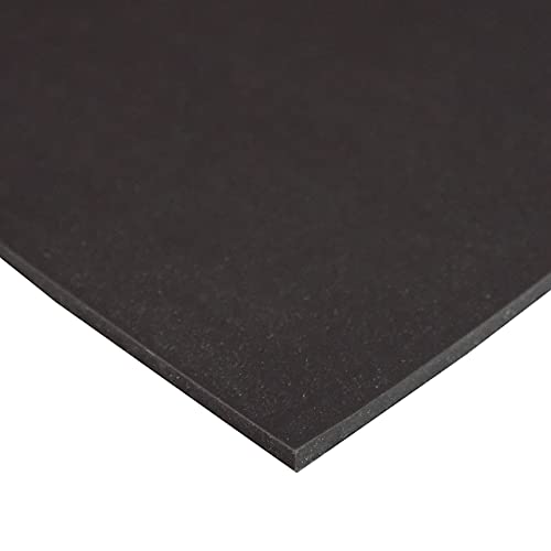 Silicone Gasket Sheet, 1/16 x 9 x 12 Inch Commercial Grade, Made in the USA, Black Rubber, High Temp Gasket Material for Automotive, Marine, DIY Sealing, Crafts, Pads, Vibration,