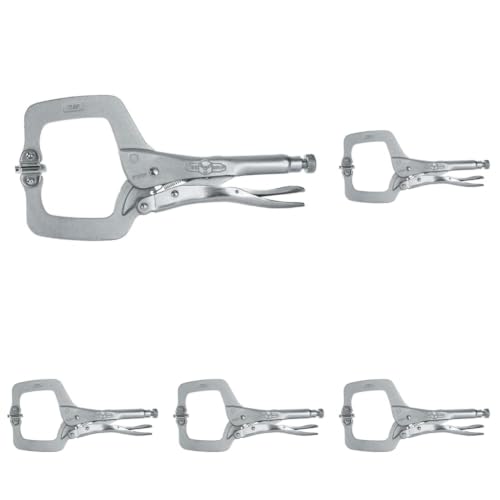 IRWIN VISE-GRIP Original Locking C-Clamp with Swivel Pads, 11", 20 (Pack of 5) - size: 11" (Pack of 5), style: Regular C-Clamp