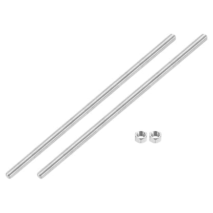 uxcell 3/8"-16 Fully All Threaded Rod, 2 Pcs 304 Stainless Steel Long Threaded Screw 11.8" Length Right Hand Threads for Furniture Mounting Assembly Fastening - size: 11.8"