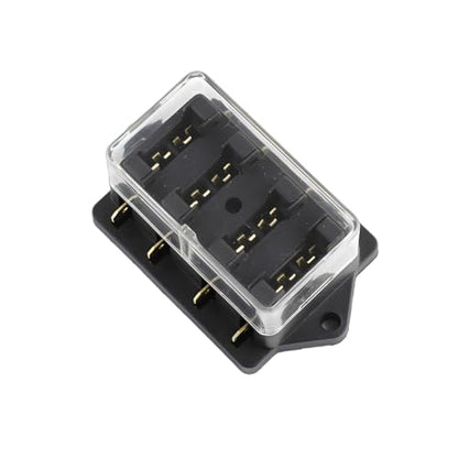 4-Way Covered Standard Blade Fuse Distribution Block - size: 4P