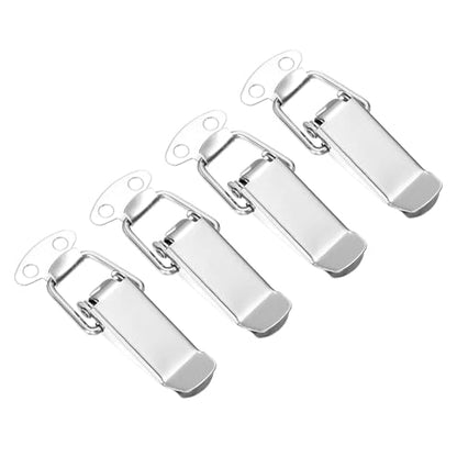 HARFINGTON 4Pcs 0.65" (Total Length:2.8") 201 Stainless Steel Spring Hasp - size: 2.8"