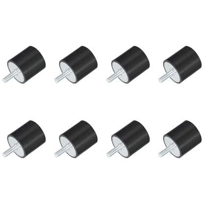 uxcell M8 Thread Rubber Mounts, Vibration Isolators, Cylindrical Shock Absorber with Studs 40 x 40mm 8pcs - size: M8x40x40mm