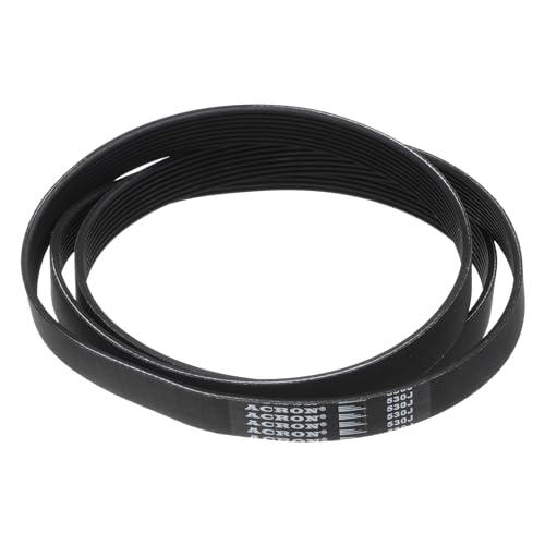 uxcell 530J8 PJ V-Ribbed Belt 8 Ribs 53" Length x 0.74" Width x 0.14" Thick, EPDM Poly V Belt, Industrial Transmission Serpentine Belt - size: 530J8