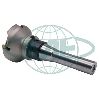 CME 2-1/2" 45° Indexable Face Mill w/ R8 Arbor, SEAN42 Inserts Included, 4 Flutes