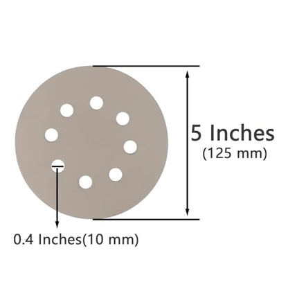 20 Pcs 5 Inch 8 Hole 7000 Grit Wet and Dry Sanding Discs, Round Hook and Loop Disc Sandpaper for Random Orbital Sanders - style: 7000 Grit