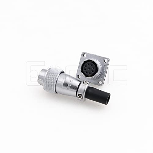 WS16 9 Pin Aviation Connector Waterproof Plug Male Female Square Socket Metal Threaded Signal LED Industrial Equipment - size: 9Pin