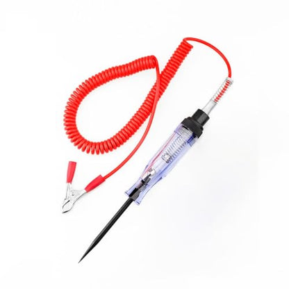 Automotive Test Light,Premium LED Bulb Automotive Circuit Tester, 6-24V Test Light with PU Extended Spring Wire, Sharp Hard Steel Probe Vehicle Circuits Low DC Voltage Light Tester - size: 6-24V