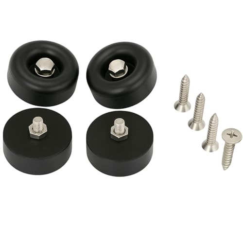 4 Pack 2.5" Heavy Duty Rubber Bumpers for Trailer Ramp Doors & Truck Cargo - Shock Absorbing Door Stops with Bolts/Nuts Kit, Universal Fit Enclosed/Utility Trailers, Generators, Air Compressors