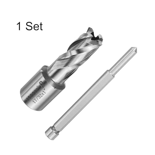 HARFINGTON Annular Cutter 17/32" Cutting Diameter Shank 3/4" with 1" Depth of Locating Pin M2 High-Speed Steel Drill Bit Annular Cutter for Standard Magnetic Drills Machine Tools Mills - size: 17/32 inch * 1 inch