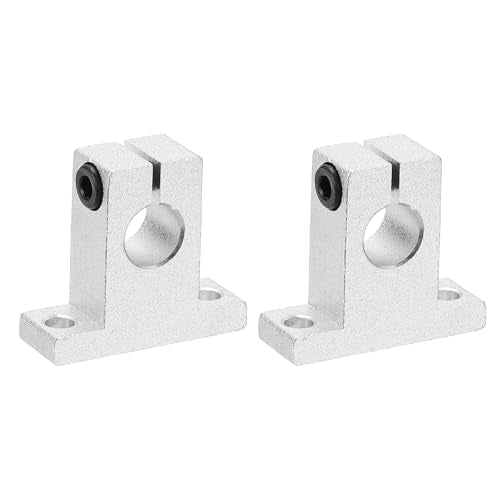 PATIKIL SK12 Aluminum Linear Motion Rod Rail Clamping Guide Support, 2 Pcs for 12mm Dia Shaft - size: SK12