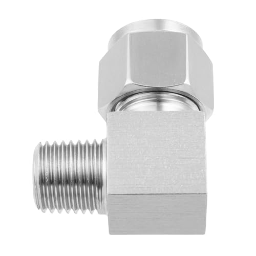 Yoebor Stainless Steel Compression 90 Degree Male Elbow 3/8" OD x 1/2" MNPT - size: 3/8" OD x 1/2" Mnpt