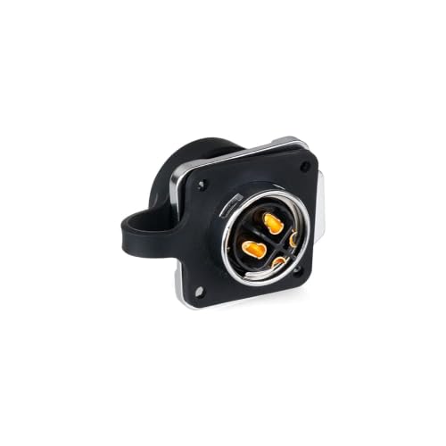 CNLINKO LP20 Series Waterproof Connector, IP68 Power Connector 4pin 20A 500V M20 LED Connector (4 pin) - size: 4 PIN, style: Black/4-Hole Socket