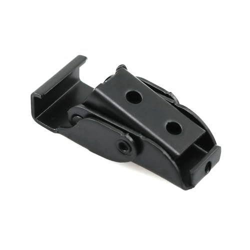 HJGarden 2PCS 40x16mm Black Stainless Steel Draw Toggle Buckle Spring Loaded Hook Type Box Latch for Maintenance Welding Fixtures Aircraft Case Securing