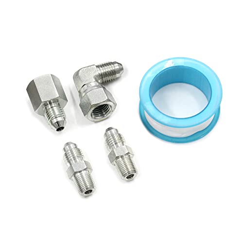 Pressure Stainless Remote Turbocharger Sensor Teflon 4 AN Gauge Line Kit - size: 72 Inch