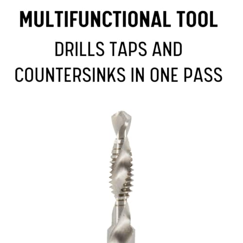 Drill America 1/4"-20 UNC Combined Drill Tap and Countersink with 1/4" Quick Change Hex Shank - size: 1/4"-20
