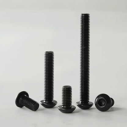 M8-1.25 x 80mm Button Head Socket Cap Bolts Screws, 10.9 Grade Alloy Steel, Allen Socket Drive, Black Oxide Finish, Full Thread, Quantity 10 - size: M8 x 80mm(10PCS)