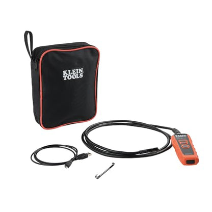 Klein Tools ET20 Wi-Fi Borescope, 9 mm 6-Foot Armored Waterproof Gooseneck Snake, LED Lights, Rechargeable Battery, Endoscope Inspection Camera - size: 6 Ft 0.35 in Armored Snake