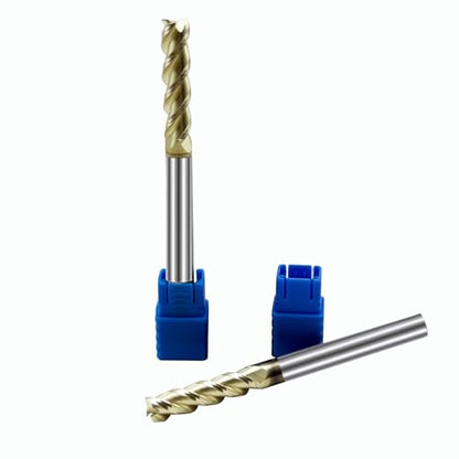 2pcs Solid Carbide Square End Mill for Aluminum 1/4inch 3 Flutes Aluminum Flat End Mill– Mill Bits Sets for Copper Plastic Wood (1/4 in) - size: 0.25 inch