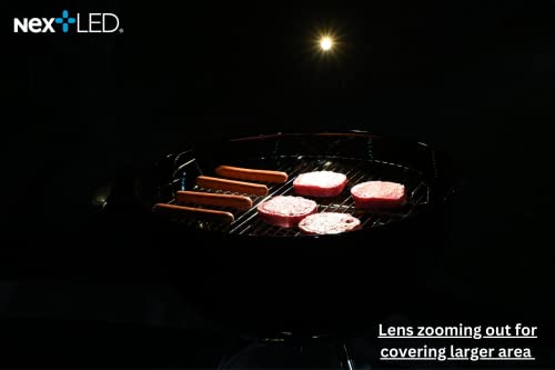 NextLED NT-7647-F Magnetic BBQ Grilling Light for Outdoor Grill, Warm Natural Lighting Shows True Color of Your Food, 18-Inch Flexible Gooseneck, Heat & Weather Resistant, IP-54, Gift for Dad