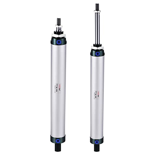 MECCANIXITY Pneumatic Air Cylinder Double Action MAL32X200 32mm Bore 200mm Stroke with Y Connector and 4Pcs Quick Fitting Set - size: 32X200 mm