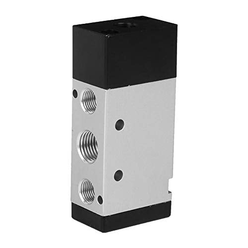 Hilitand 2 Position 5 Way Pneumatic Control Valve, Air Valve Aluminum Alloy Mechanical Accessory for Commutation in Home or Industrial(4A410-15 G1/2in)