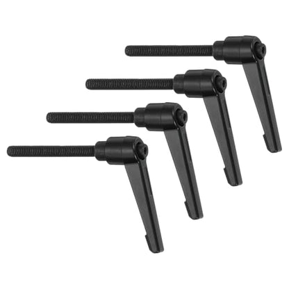uxcell 4Pcs M6 x 50mm Adjustable Knobs Handle Male Thread Push Button Ratchet Quick Release Locking Rotating Bolt for Lathe Machinery, Black - size: M6 x 50mm