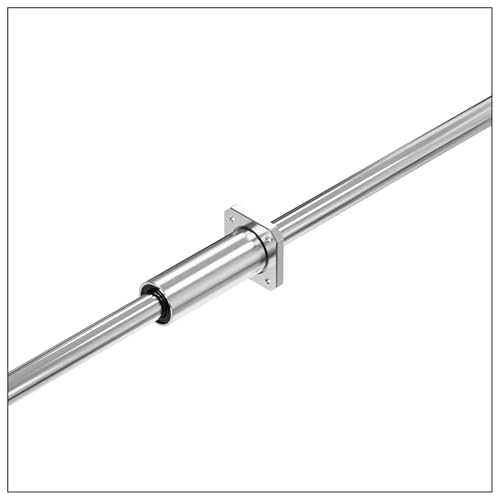 2PCS LMK6LUU Square Flange Linear Ball Bearings, 6mm Bore Dia, 12mm OD, 35mm Length with Double Side Rubber Seal for CNC,3D Printer - size: LMK6LUU Size 6x12x35mm