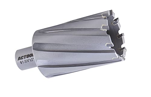 1-3/4'' Diameter x 2'' Depth of Cut Carbide Tipped TCT ANNULAR Cutter with 3/4'' Weldon Shank - size: 1-3/4'' x 2''