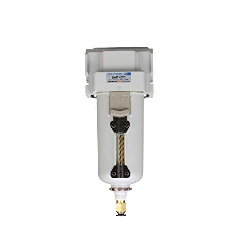 PneumaticPlus SAF400-N04BD-MEP Compressed Air Particulate Filter 1/2" NPT - style: Metal Bowl - Auto Drain