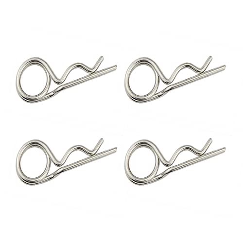 Steel Double Loop Hitch Pin Clip Various Size Fasteners, Multi-Use Cotter Hairpin Assortment Kit, Fit for Various Hitch Pins (M6X160 4PCS) - color: M6X160 4pcs