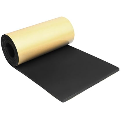 Storystore Foam Rubber Sheet with Adhesive, 12 x 118 x 1/4 Inch Closed Cell Insulation Neoprene Foam Sheet, Multi-Function Soundproof Weatherproof Foam Padding - size: 12 x 118 x 1/4 Inches
