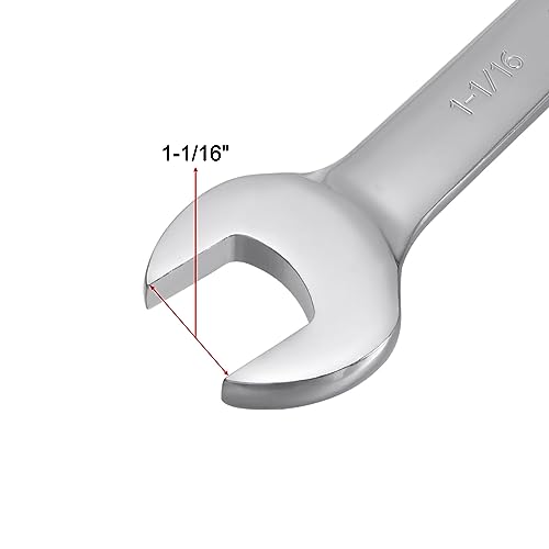 uxcell 1-1/16 Inch Ratcheting Combination Wrench SAE 72 Teeth 12 Point Ratchet Box Ended Spanner Tools, Cr-V - size: 1-1/16"