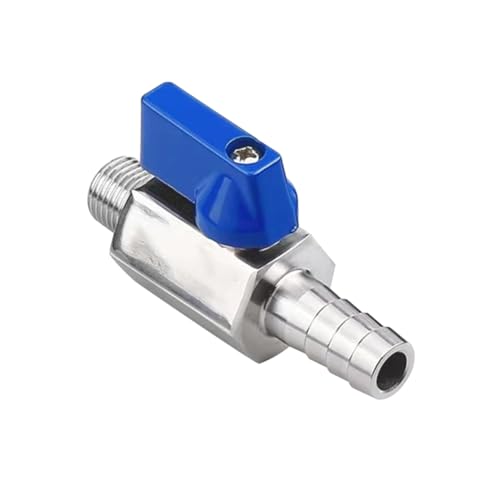 2Pcs Shut Off Valve 3/8" NPT Male x 5/16" Hose Barb Ball Valve - size: 3/8 MNPT x 5/16" Barb