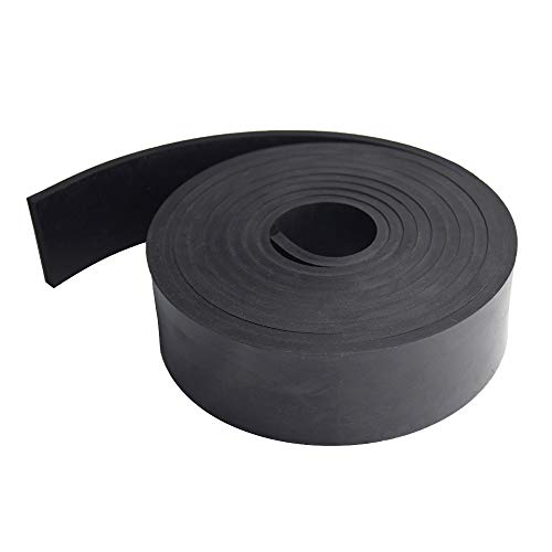 DOBTIM Neoprene Rubber Strips 1/4 (.250)" Thick X 2" Wide X 10' Long, Solid Rubber Rolls Use for Gaskets DIY Material, Supports, Leveling, Sealing, Bumpers, Protection, Abrasion, Flooring, Black - size: 2" X 10', style: .250" thick (No Adhesive）