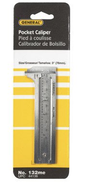 General 132ME Pocket Slide Caliper