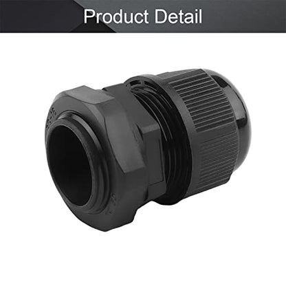 Fielect Cable Gland PG16 2 Holes Waterproof Nylon Joint Adjustable Locknut for 2.5-6 Dia Wire 1Pcs - color: 2 11mm 22.5mm