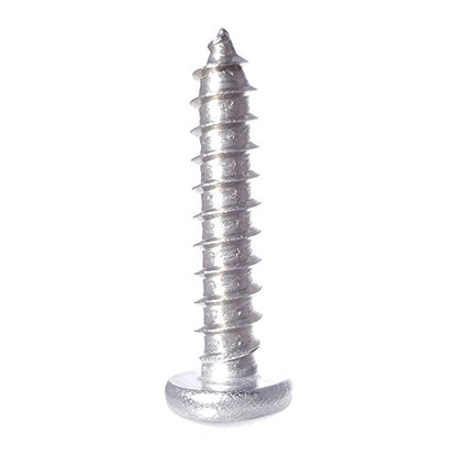 #4 x 3/8" Pan Head Sheet Metal Screws, Full Thread, Square Drive, Stainless Steel 18-8, Bright Finish, Self-Tapping, Quantity 100 Pieces By Fastenere - size: #4 x 3/8"(100 PACK)