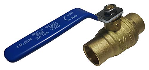 5 Pack XFITTING 3/4 in Sweat Ball Valve, Brass, Full Port, 600 WOG 1/4 Turn - size: 3/4" Sweat