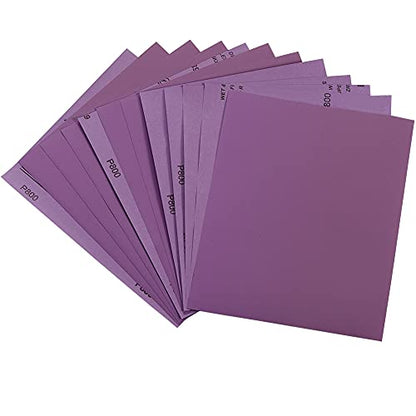 Sandpaper 800 Grit, Wet Dry Sanding Sheets 9 x 11 Inch, Advanced White Fused Alumina Abrasive Sander Paper for Wood Furniture Finishing, Metal Sanding, Automotive Polishing,12-Sheets - style: 800 Grit